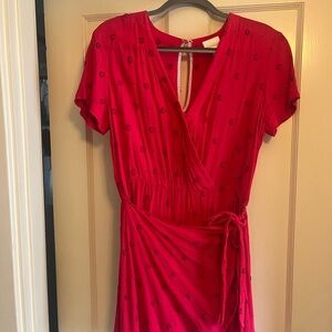 Anthropologie Pink Wrap Dress / Romper